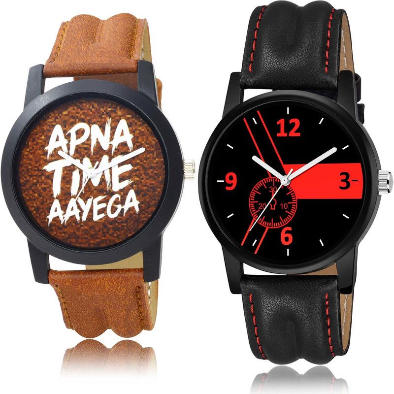 combo watch Analog Watch - For Boys Treading Tread Apna Time Aayega Combo Watch For Boys And Men - BO40-B680