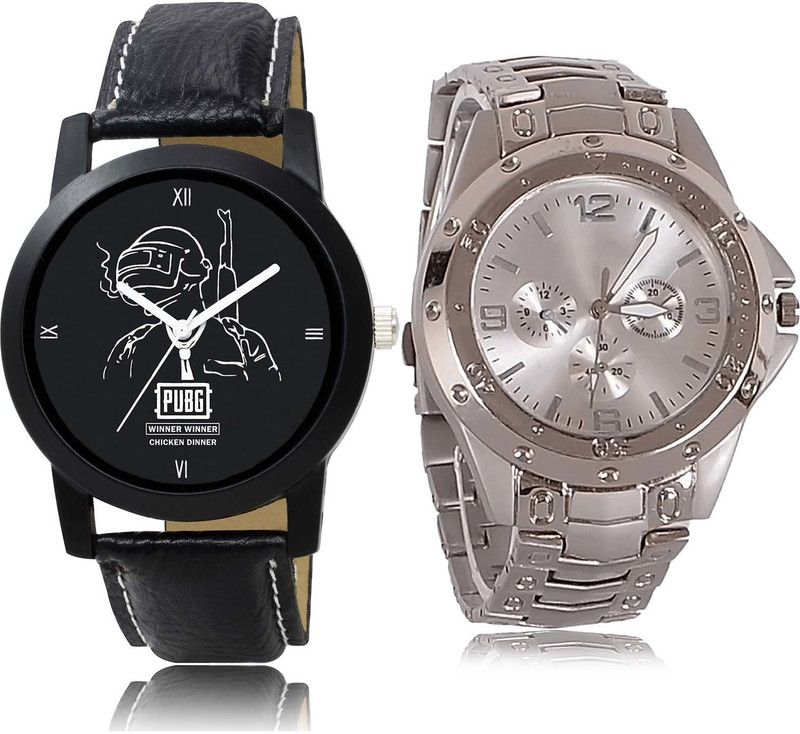 Analog Watch - For Boys Brand New Traditional Pubg Military Army And Chain Combo Watch - BO45-B72