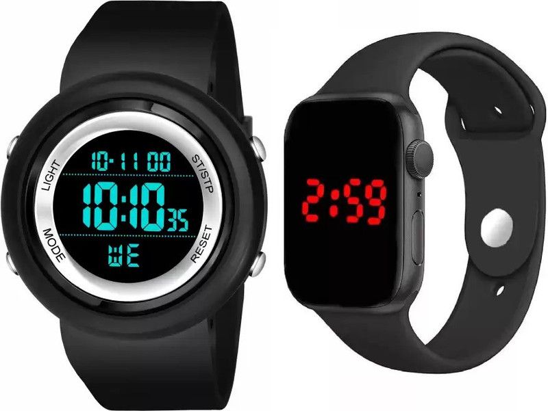 Digital Watch - For Boys & Girls Luxurious Fashion Silicone Black Colored LED Dail Watch For Kids Digital Watch