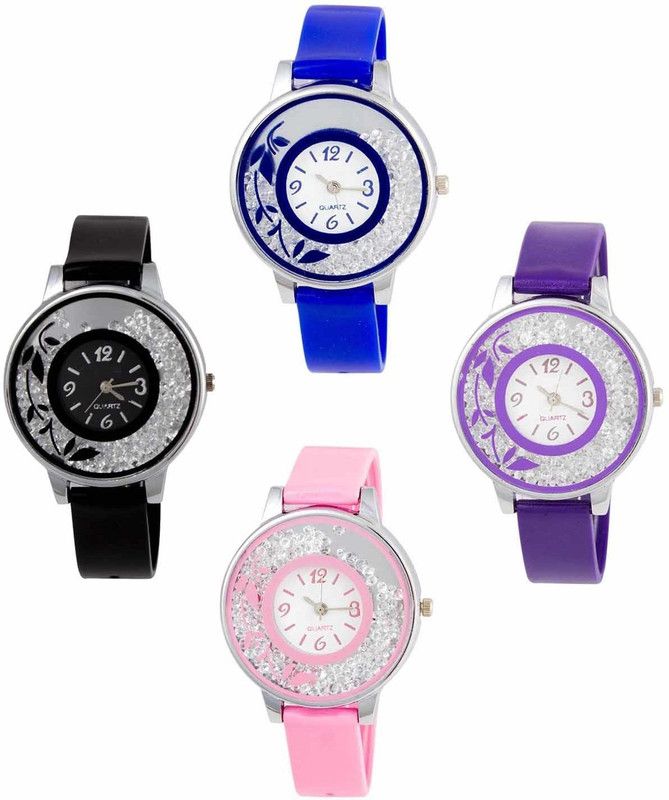 Analog Watch - For Girls Designer Moveble Diamond Combo Watch For Girls & Women ZB-W36