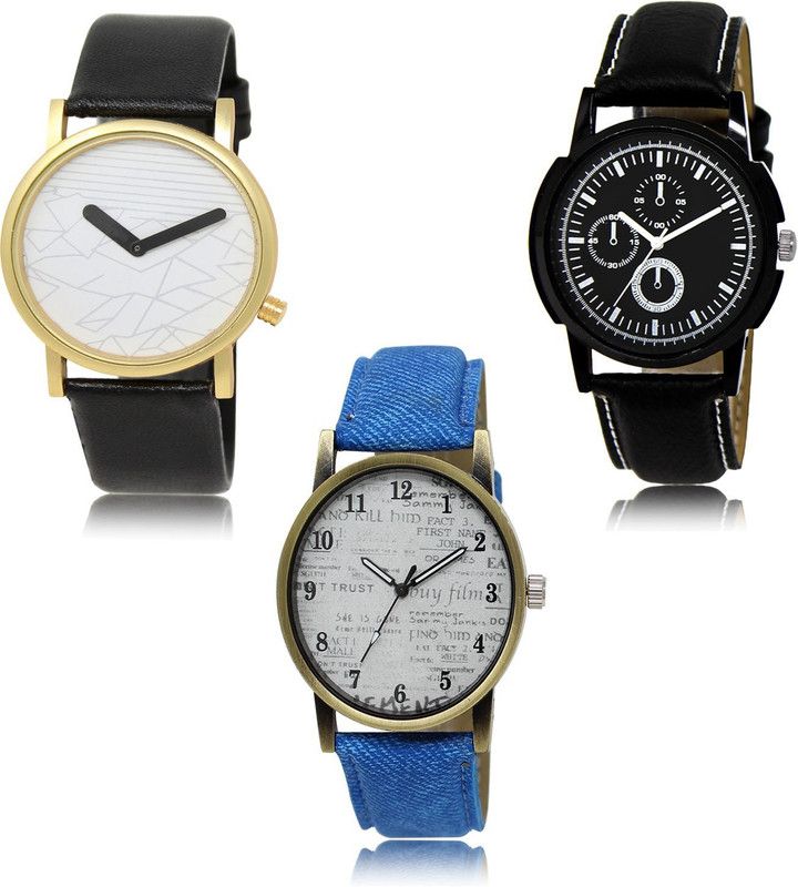 New latest Designer Combo of 3 Analog Watch - For Men LR37-LR13-LR28