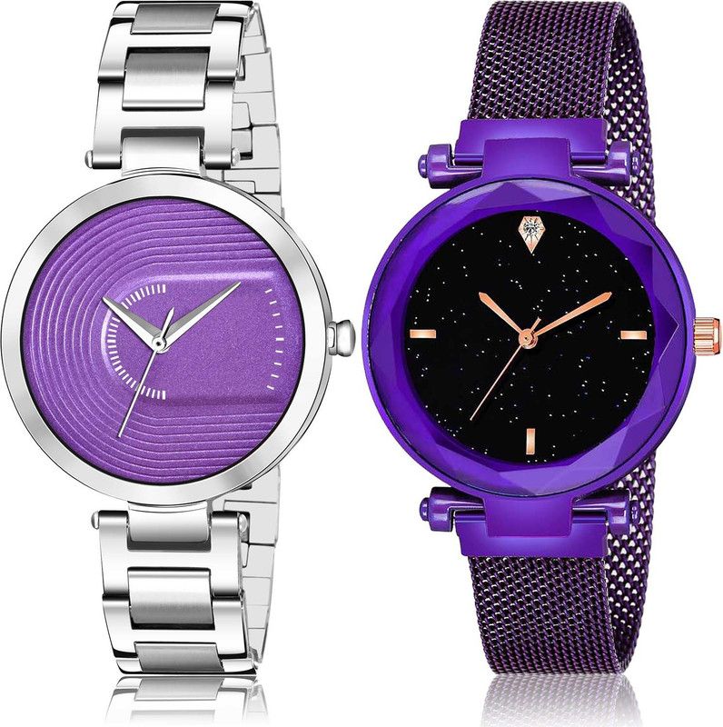 combo watch Analog Watch - For Women New Valentine Chain And Magnet 2 Watch Combo For Girls And Women - GM222-GC3