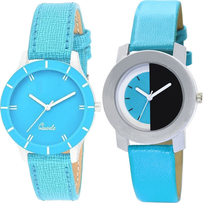 combo watch Analog Watch - For Girls Modern Fashion Analogue Blue Color Girls And Women Watch - G269-G274 (Combo of 2 )