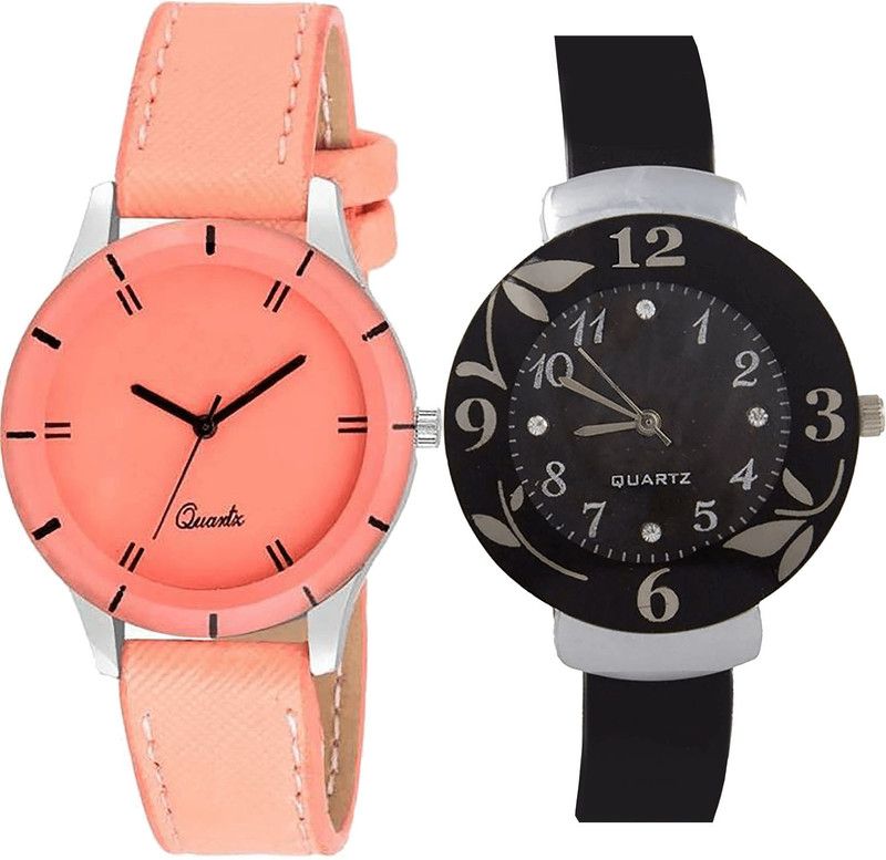 combo watch Analog Watch - For Girls Best Technology Flower Analogue Red And Black Color Girls And Women Watch - G270-G24 (Combo of 2 )