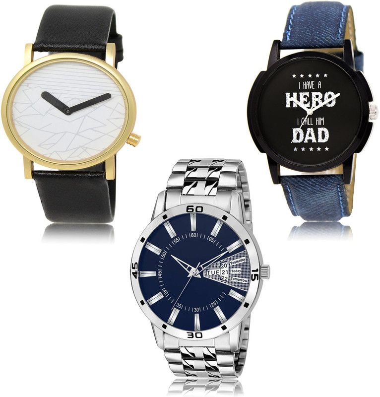 New latest Designer Combo of 3 Analog Watch - For Men LR37-LR07-LR102