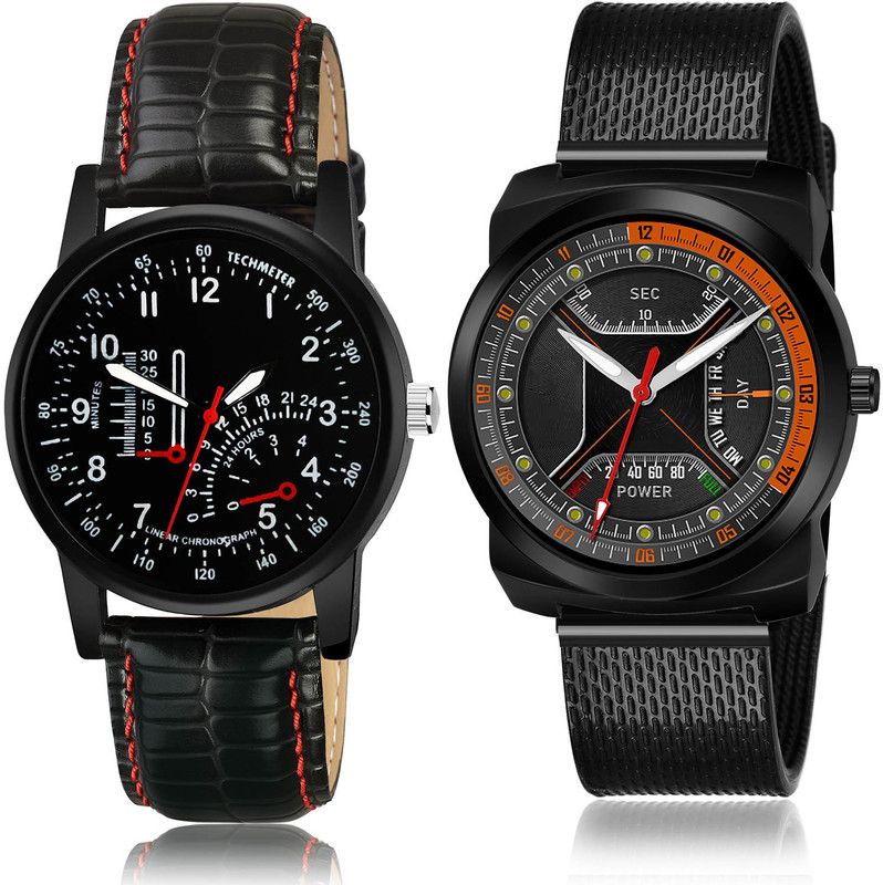 Analog Watch - For Men Classical Love 2 Watch Combo For Boys And Men - B898-(56-S-10)