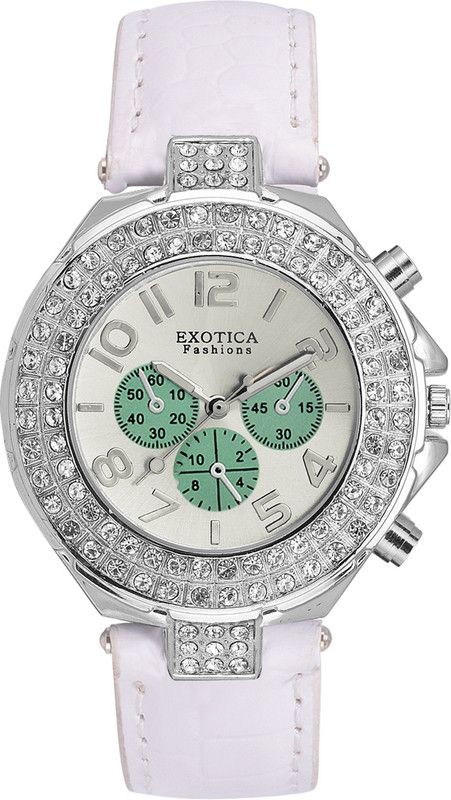 New Series Analog Watch - For Women EFN-07-White-Light Green-NS