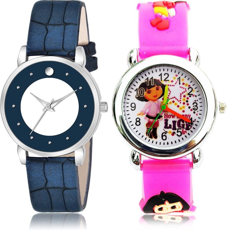 combo watch Analog Watch - For Girls Classical Luxury Dora The Explorer Kids 2 Watch Combo For Girls And Women - GM340-GC194