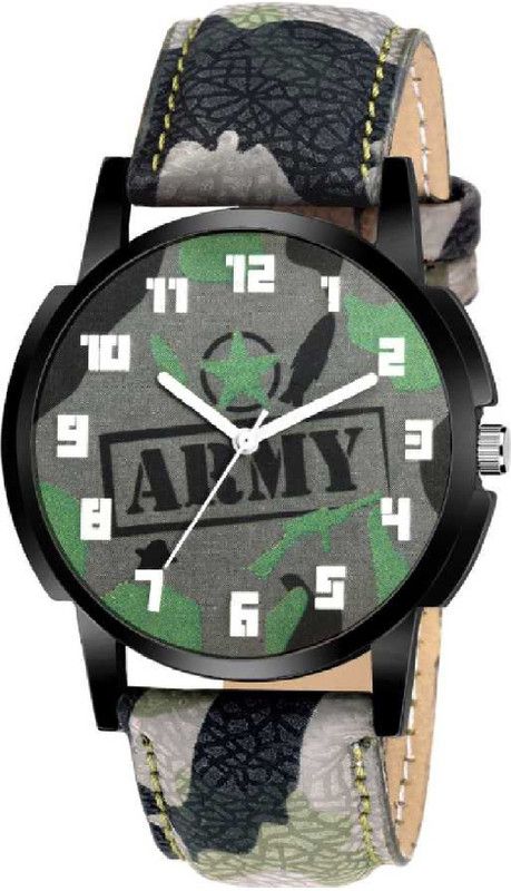 ANALOG watch Analog Watch - For Boys & Girls New Sports Stylish Green Army Belt Funky Leather Strap Men & Women Analog Watch - For Boys