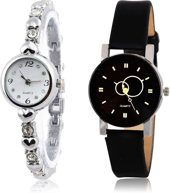 combo watch Analog Watch - For Women Classical Valentine Stone And Geometric Design Combo Watch For Girls And Women - G453-G386