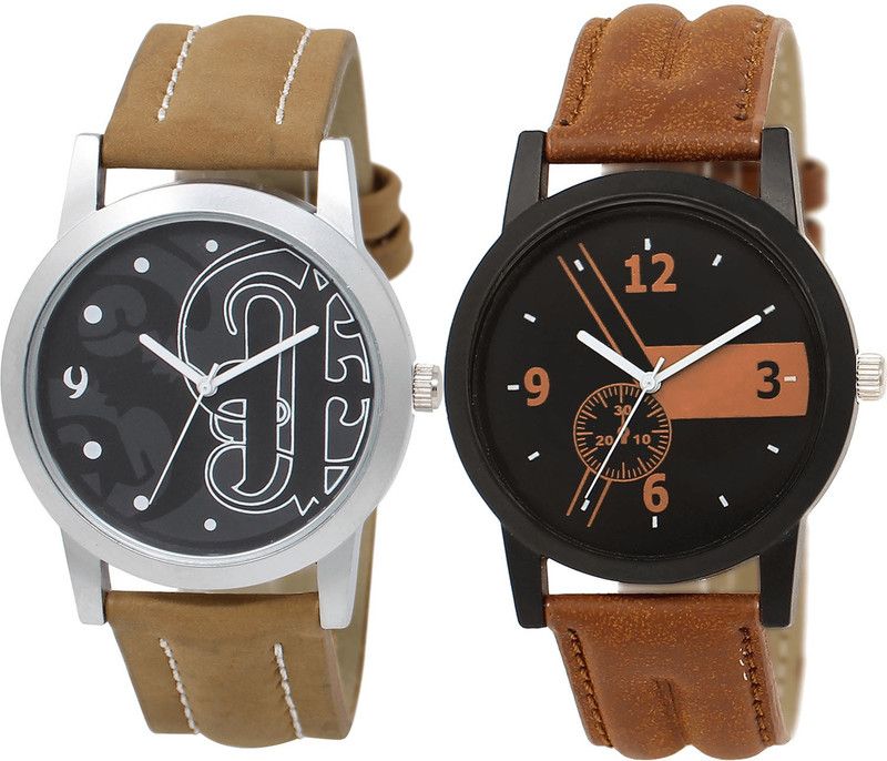 combo watch Analog Watch - For Girls Modern Exclusive Analogue Brown Color Boys And Men Watch - BL46.14-BL46.1 (Combo Of 2 )