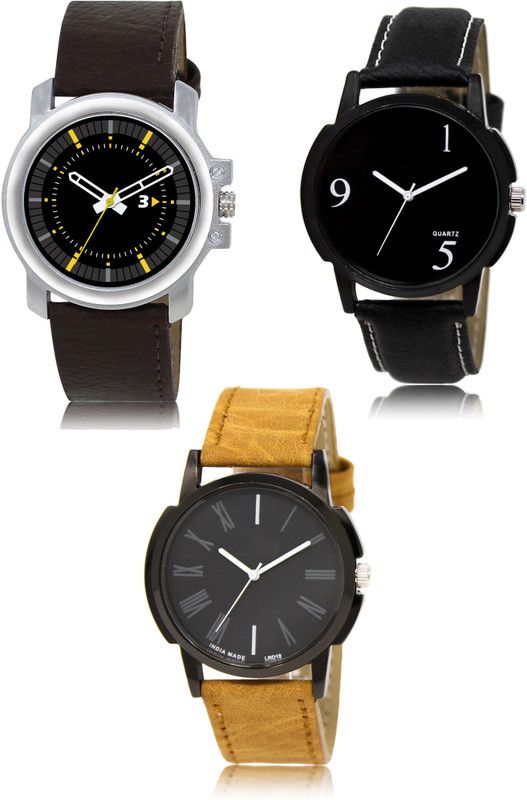 New latest Designer Combo of 3 Analog Watch - For Men 44-06-19