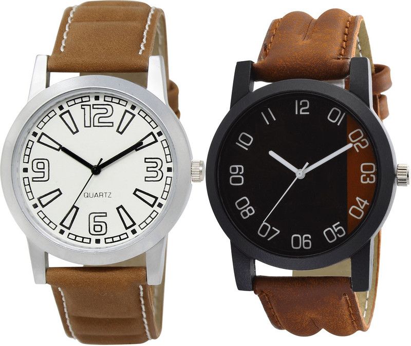 combo watch Analog Watch - For Girls Contemporary Present Analogue Brown Color Boys And Men Watch - BL46.15-B36 (Combo Of 2 )