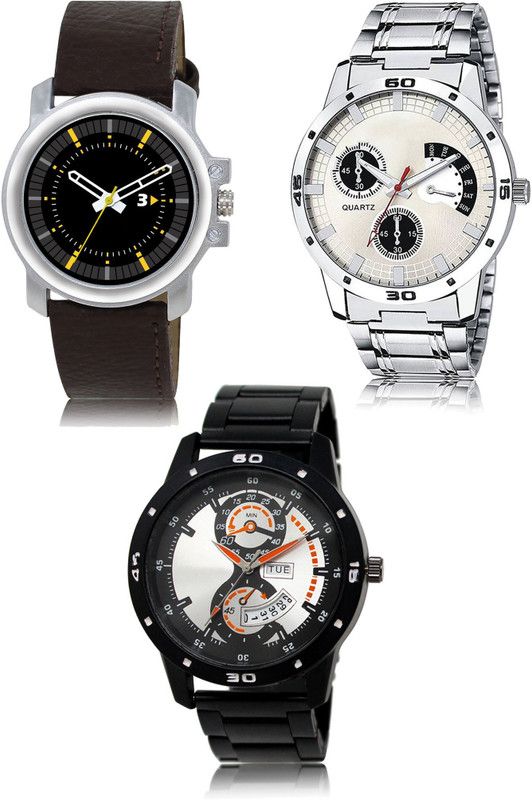 New latest Designer Combo of 3 Analog Watch - For Men 44-101-107