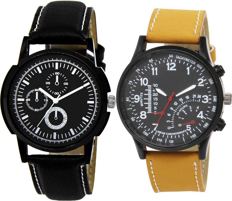 combo watch Analog Watch - For Girls Contemporary Model Analogue Black And Brown Color Boys And Men Watch - BL46.13-B42 (Combo Of 2 )