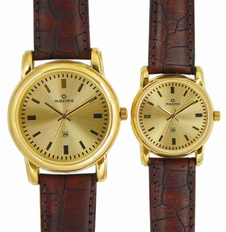 Gold Analog Watch - For Couple 24744/24494LMPY