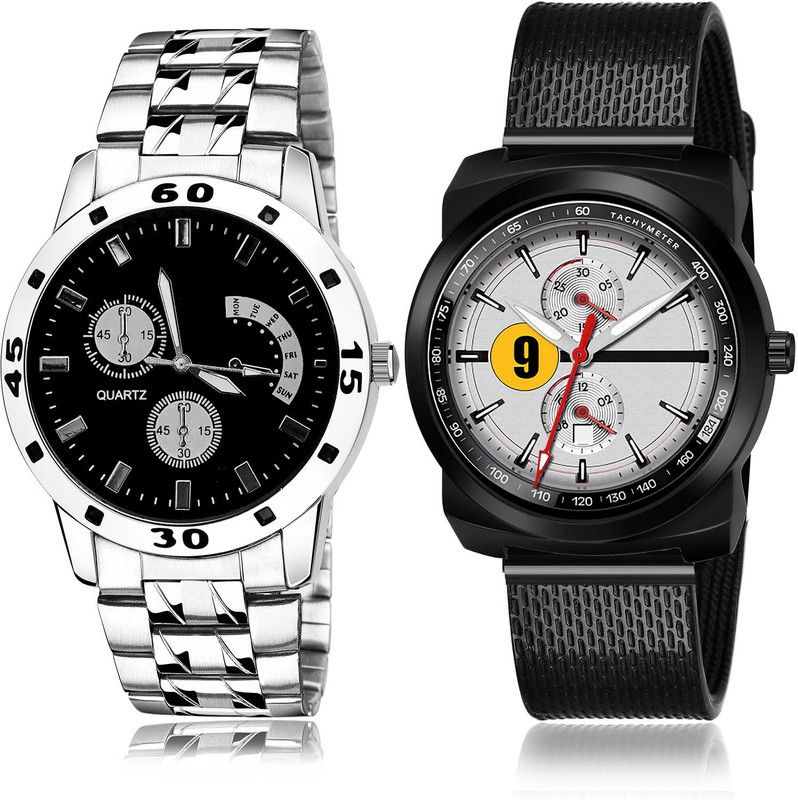 Analog Watch - For Men Latest Style 2 Watch Combo For Boys And Men - B83-(55-S-10)