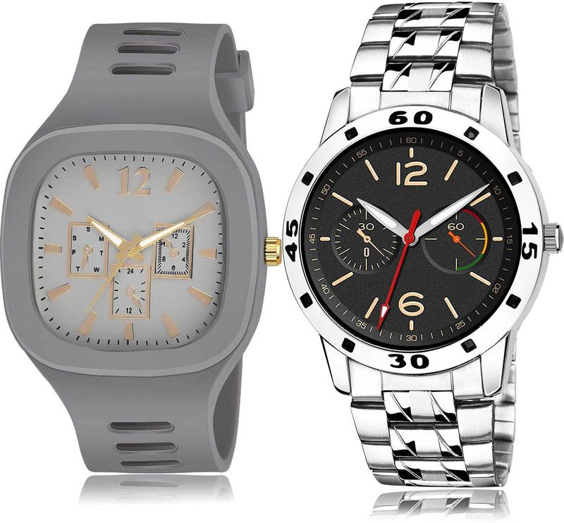 Analog Watch - For Men New Style 2 Watch Combo For Boys And Men - BC48-(64-S-19)