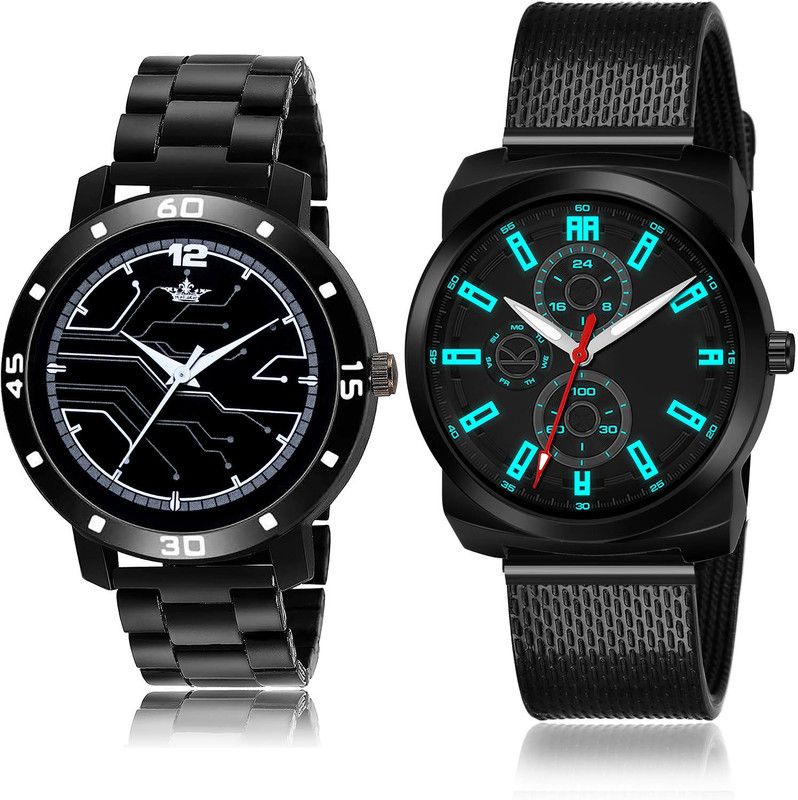 Analog Watch - For Men Modern Quartz 2 Watch Combo For Boys And Men - BL46.113-(63-S-10)