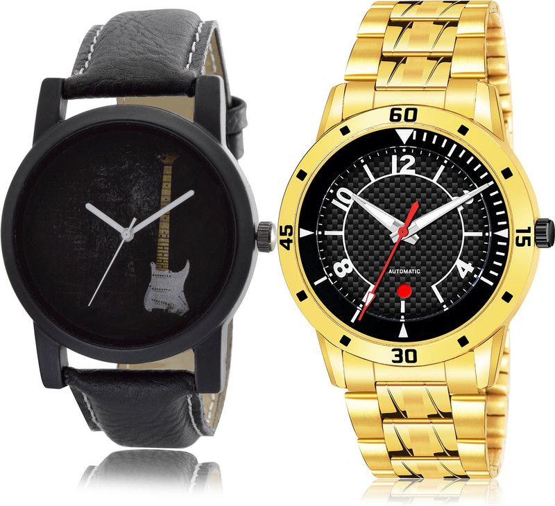Analog Watch - For Men Contemporary Heart 2 Watch Combo For Boys And Men - B35-(66-S-21)