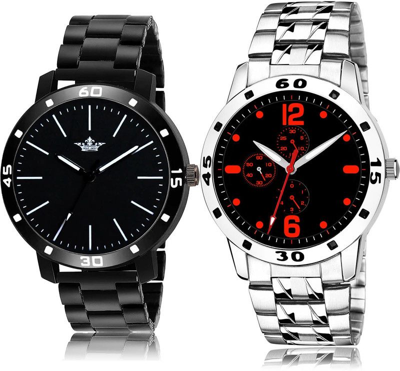 Analog Watch - For Men Contemporary Designer 2 Watch Combo For Boys And Men - BL46.112-(69-S-19)