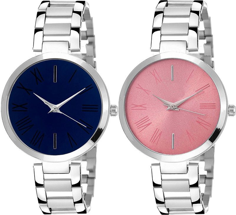 combo watch Analog Watch - For Girls New Wrist Analogue Silver Color Girls And Women Watch - G298-G301 (Combo of 2 )