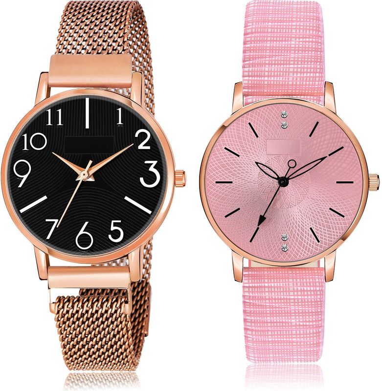 Analog Watch - For Women Classical 3D Design 2 Watch Combo For Women And Girls - GW59-GM314