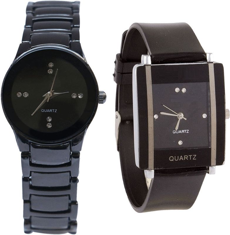 combo watch Analog Watch - For Girls Treading Wrist Analogue Black Color Girls And Women Watch - G206-G12 (Combo Of 2 )