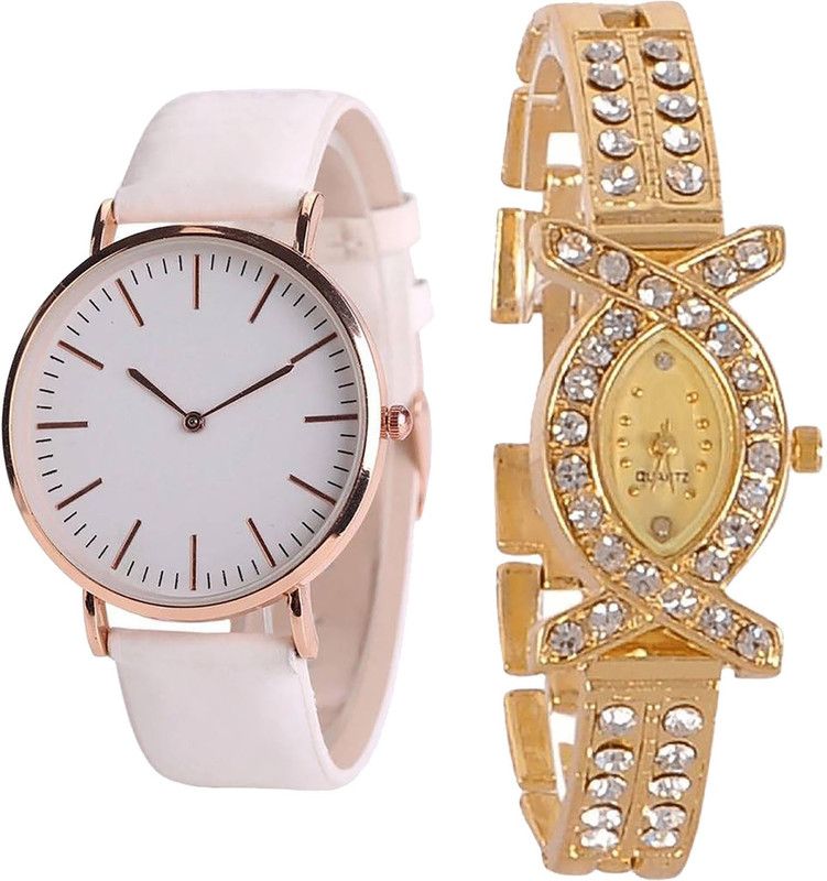 combo watch Analog Watch - For Girls New Unique Gold Color G193-G125