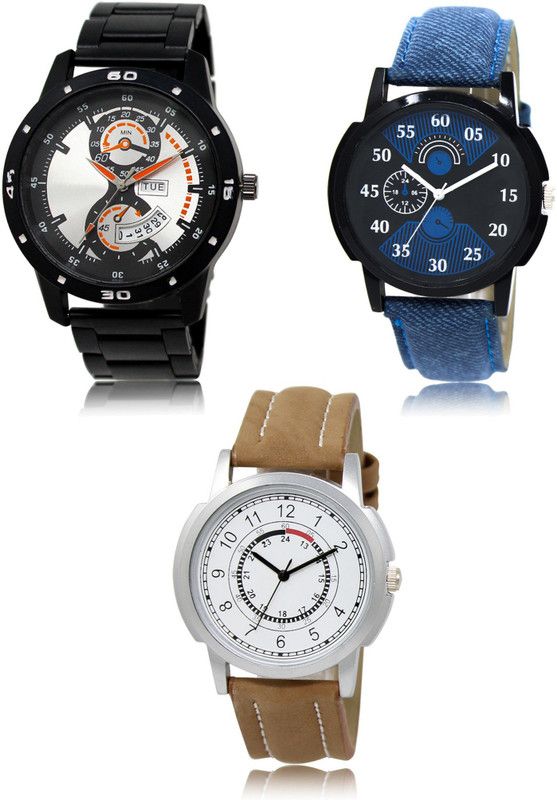 New latest Designer Combo of 3 Analog Watch - For Men 107-02-17