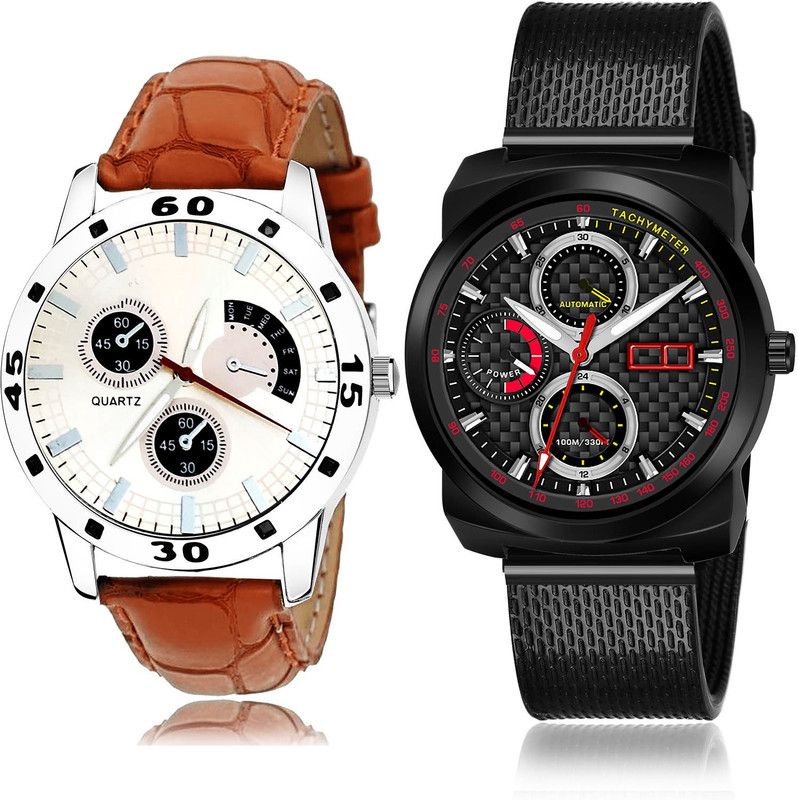 Analog Watch - For Men Treading Fancy 2 Watch Combo For Boys And Men - B52-(60-S-10)
