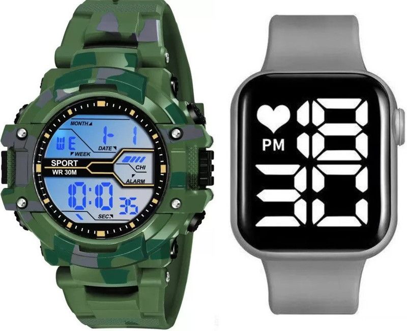 Digital Watch - For Boys CH-ARMY-GR-GREY BAND