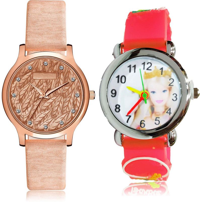 combo watch Analog Watch - For Women Modern Branded Genevieve Doll Kids 2 Watch Combo For Girls And Women - GM334-GC77