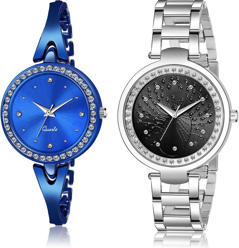 combo watch Analog Watch - For Girls Latest Designer Bangle Chain And Chain Combo Watch For Girls And Women - GL270-GM206