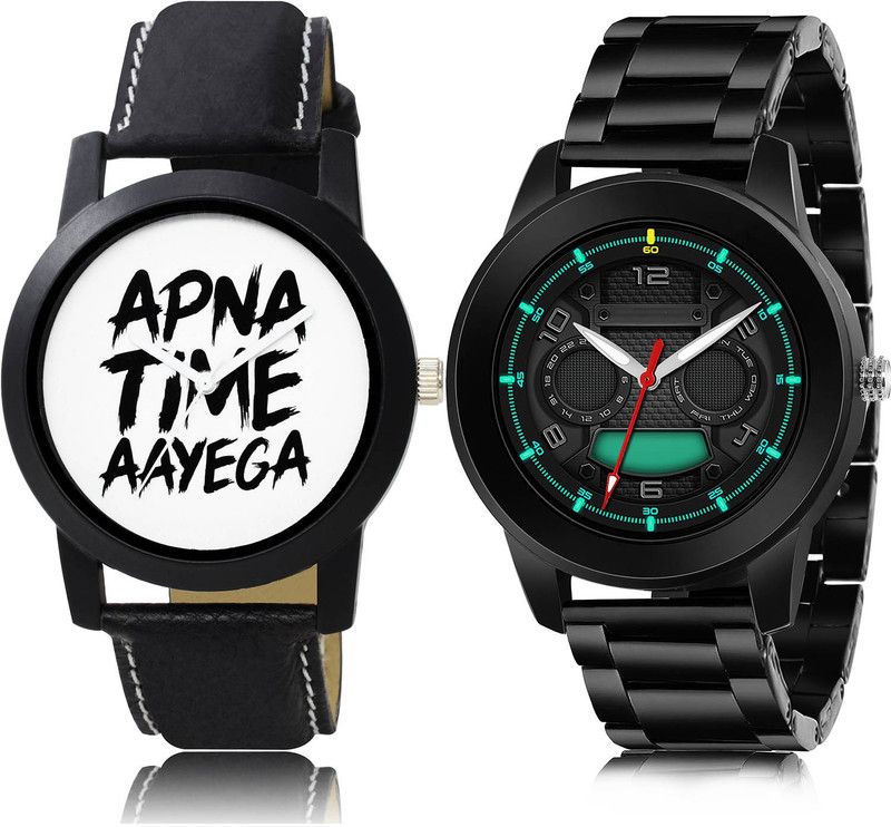 Analog Watch - For Men New Traditional 2 Watch Combo For Boys And Men - BO42-(57-S-20)
