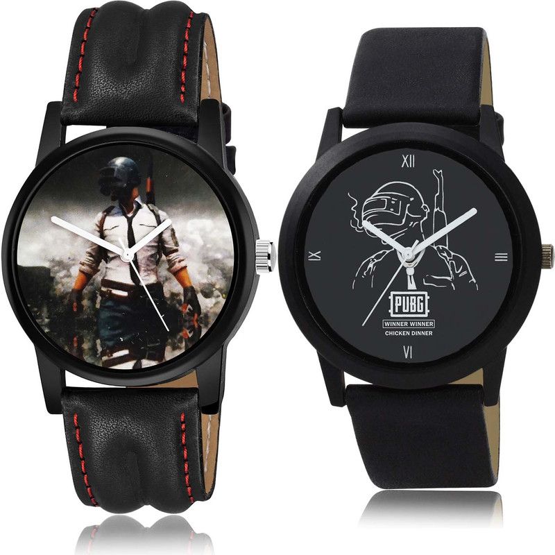 combo watch Analog Watch - For Boys Classical Valentine Pubg Military Army Watch - B497-B164 (Combo Of 2 )