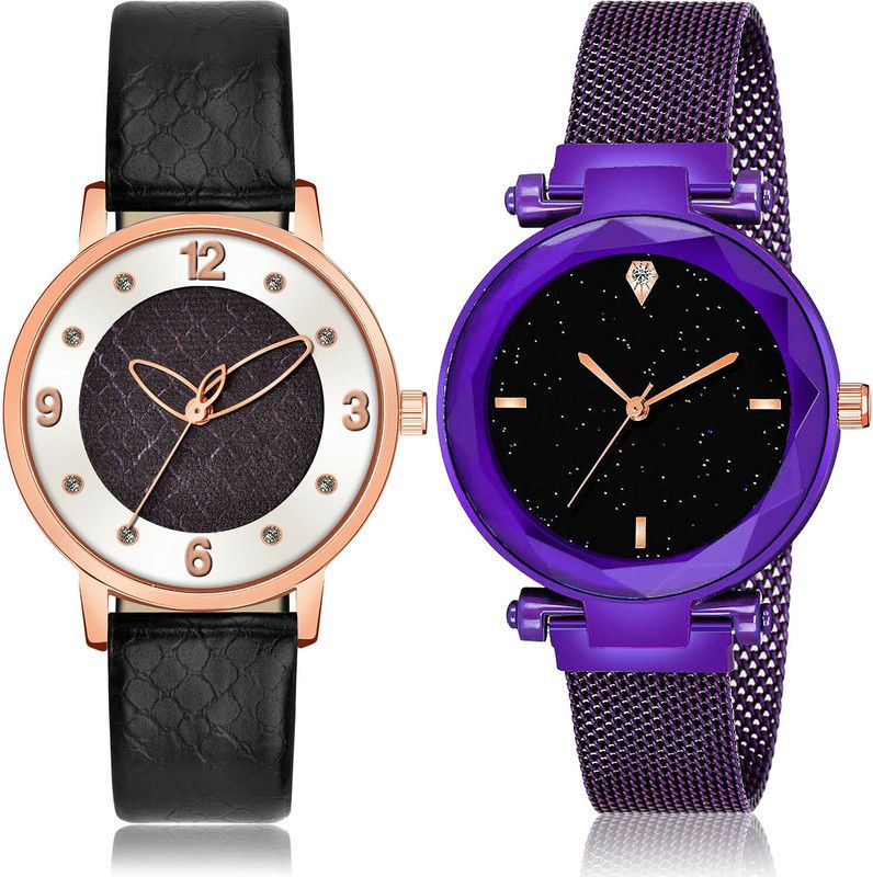 Analog Watch - For Girls Treading Heart 2 Watch Combo For Women And Girls - GM361-GC3