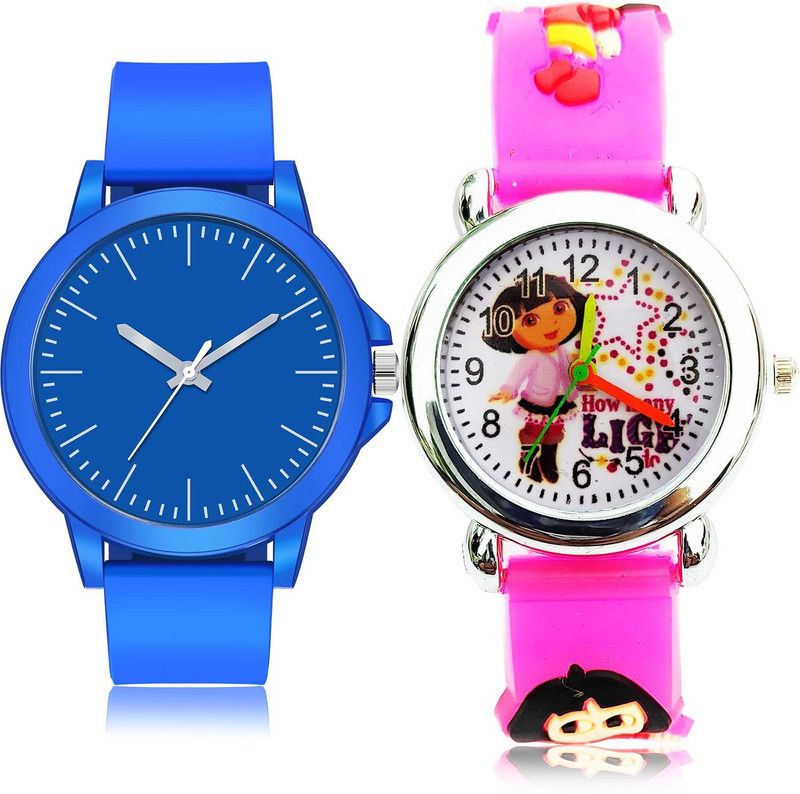 combo watch Analog Watch - For Men Best Rich Sports And Dora The Explorer Kids 2 Watch Combo For Boys And men - BM117-BK194