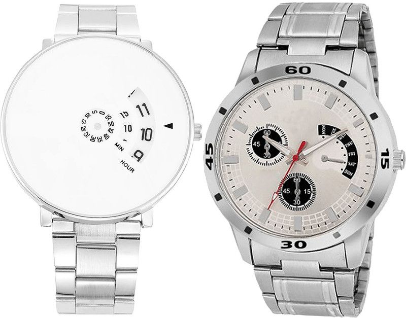 combo watch Analog Watch - For Girls Latest Diwali Analogue Silver Color Boys And Men Watch - B82-BL46.101 (Combo Of 2 )