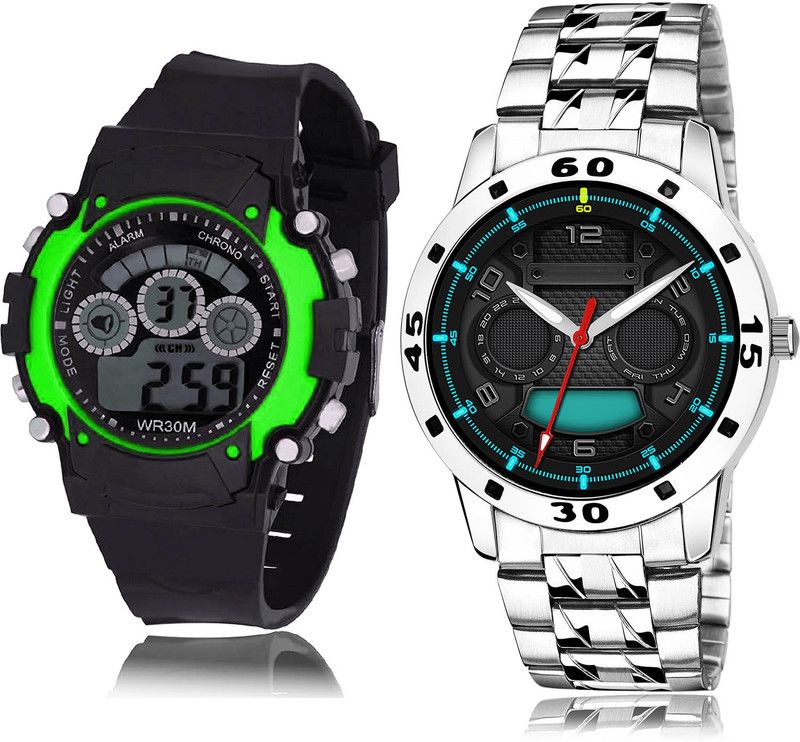 Analog-Digital Watch - For Boys Classical Formal 2 Watch Combo For Boys And Men - B3-(58-S-19)