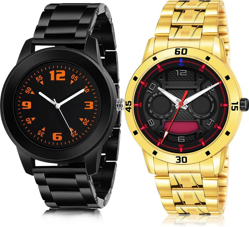 Analog Watch - For Men Best Heart 2 Watch Combo For Boys And Men - B863-(59-S-21)