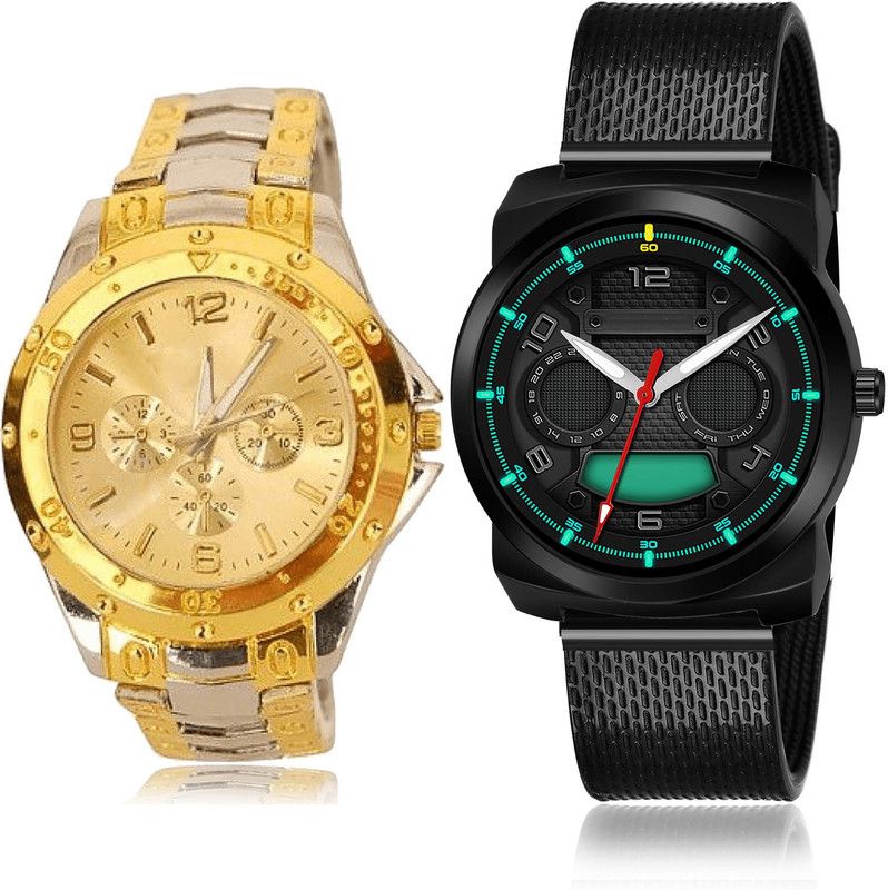 Analog Watch - For Men Best Italian Designer 2 Watch Combo For Boys And Men - B75-(57-S-10)