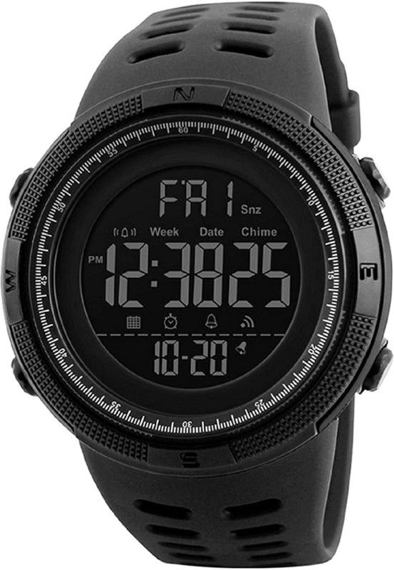 Digital Watch - For Men 1251 Black Chronograph Digital