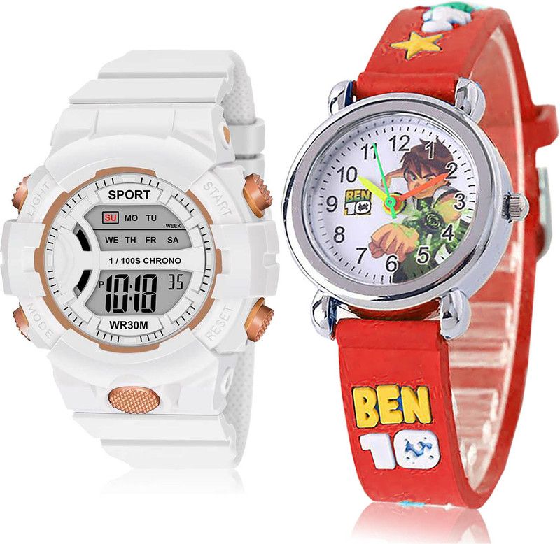 Analog-Digital Watch - For Women Latest Traditional 2 Watch Combo For Women And Girls - DG37-GC122
