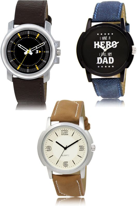 New latest Designer Combo of 3 Analog Watch - For Men 44-07-16