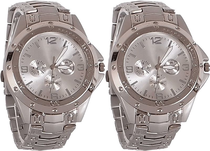 combo watch Analog Watch - For Boys Brand New Rich Analogue Silver Color Boys And Men Watch - B72-B72 (Combo Of 2 )