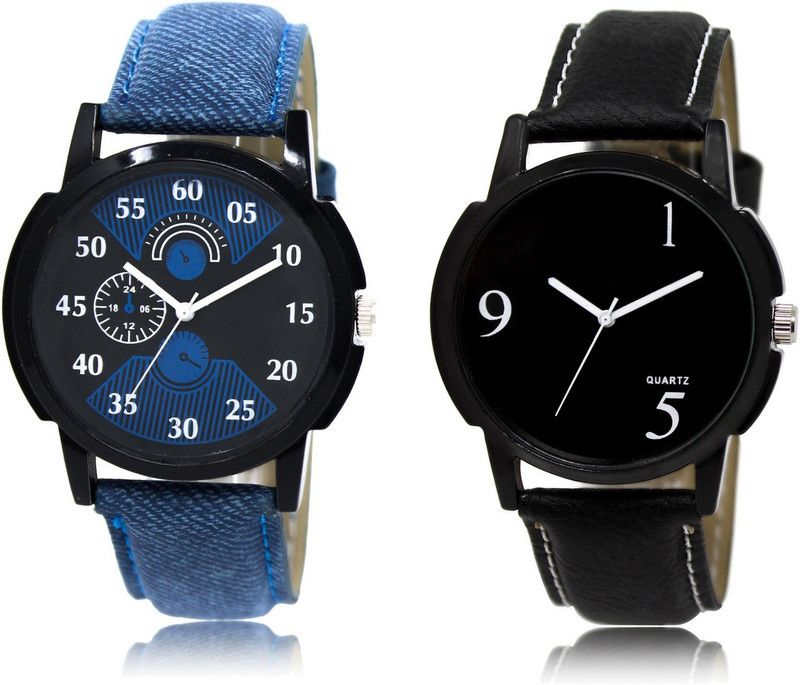 New Latest Designer Combo of 2 Analog Watch - For Men LR02-LR06