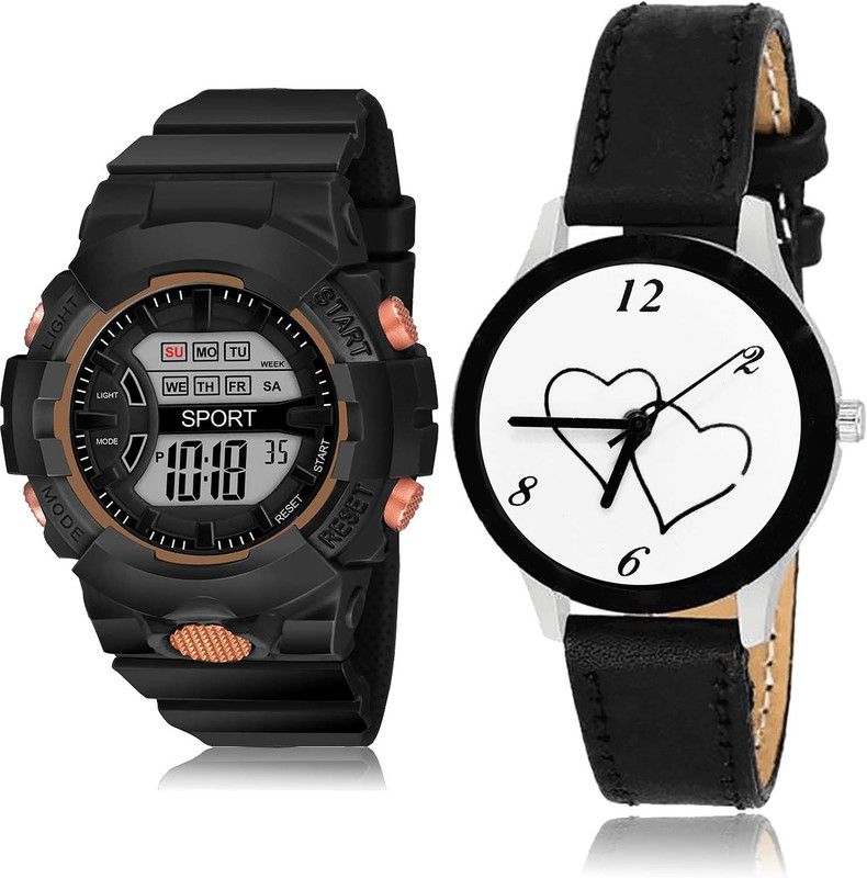 Analog-Digital Watch - For Women Contemporary High Quality 2 Watch Combo For Women And Girls - DG33-G345