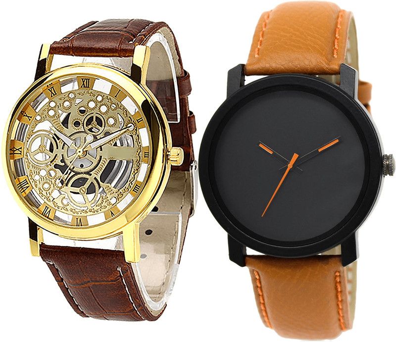 combo watch Analog Watch - For Men Modish Style Open Analogue Brown Color Boys Watch - B45-BL46.20 (Combo Of 2 )