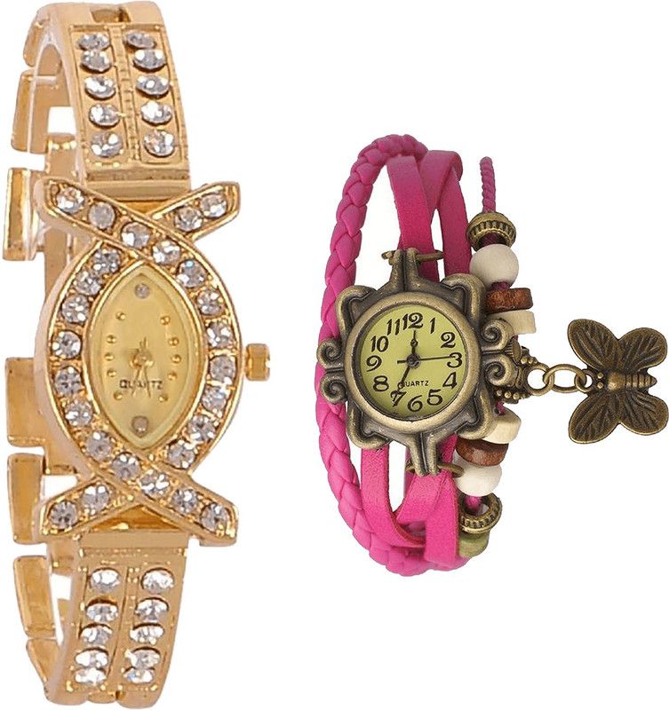 combo watch Analog Watch - For Girls Latest Fashion Gold - G125-G63